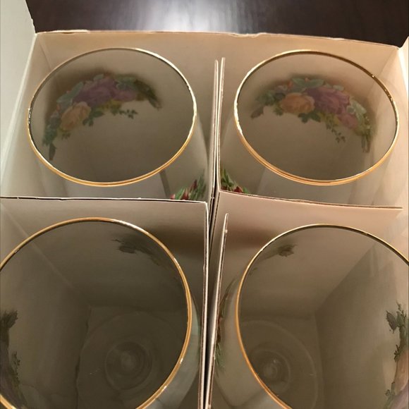 ROYAL ALBERT OLD COUNTRY ROSE ICE GLASS. SET OF 4 - Picture 4 of 5